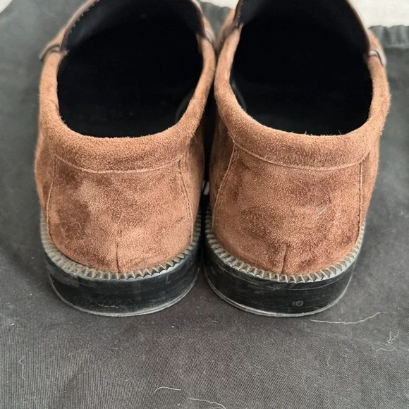 Saint Laurent Dark Brown Suede Loafers Size 8 (38). - Picture 4 of 8